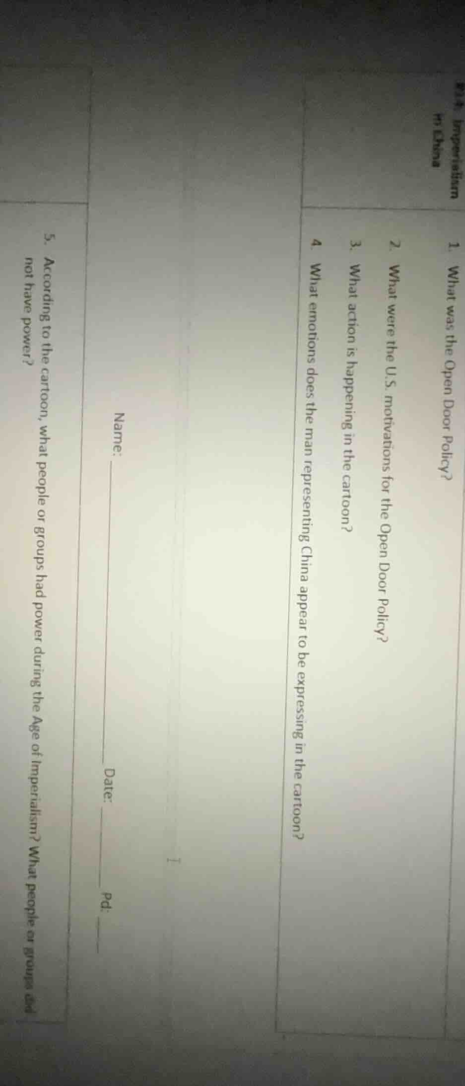 1. what was the open door policy? 2. what were the u.s. motivations for…