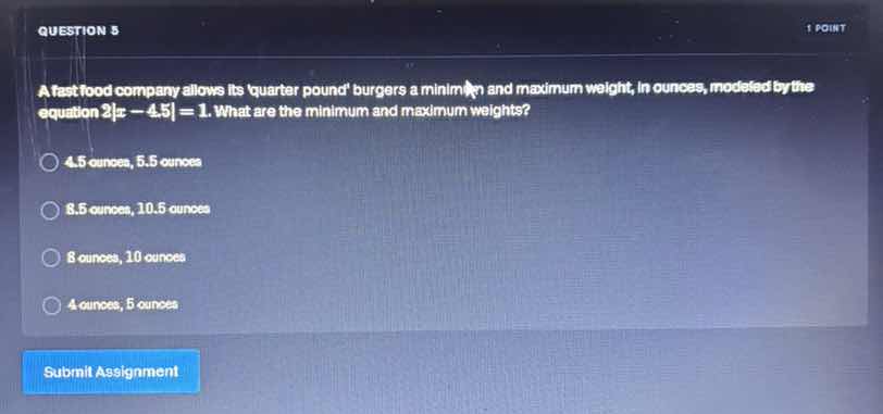 question 5 1 point a fast food company allows its quarter pound burgers…