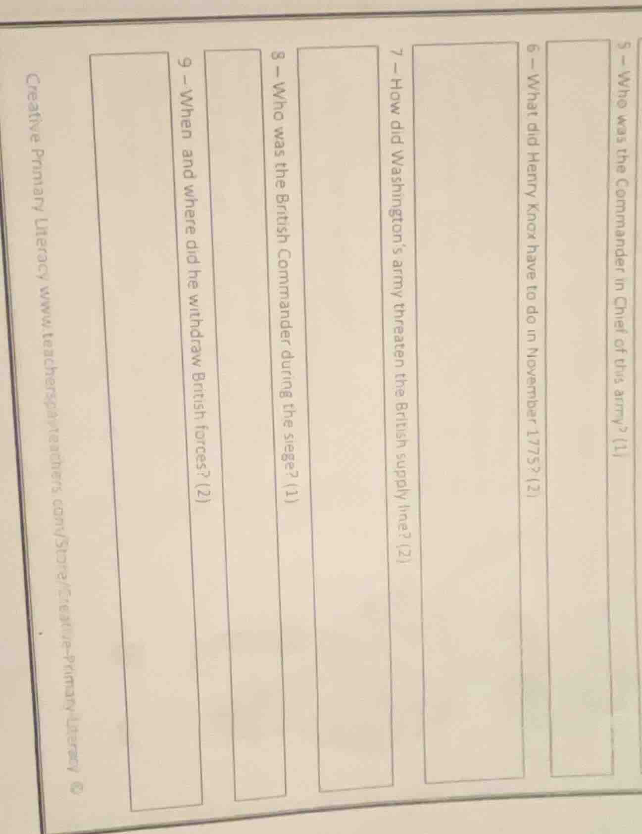 5 – who was the commander in chief of this army? (1) 6 – what did henry…