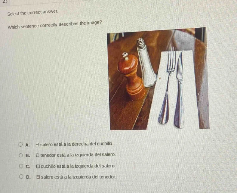 select the correct answer. which sentence correctly describes the image…