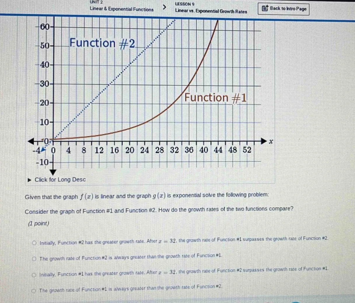 unit 2 linear & exponential functions → lesson 9 linear vs. exponential…
