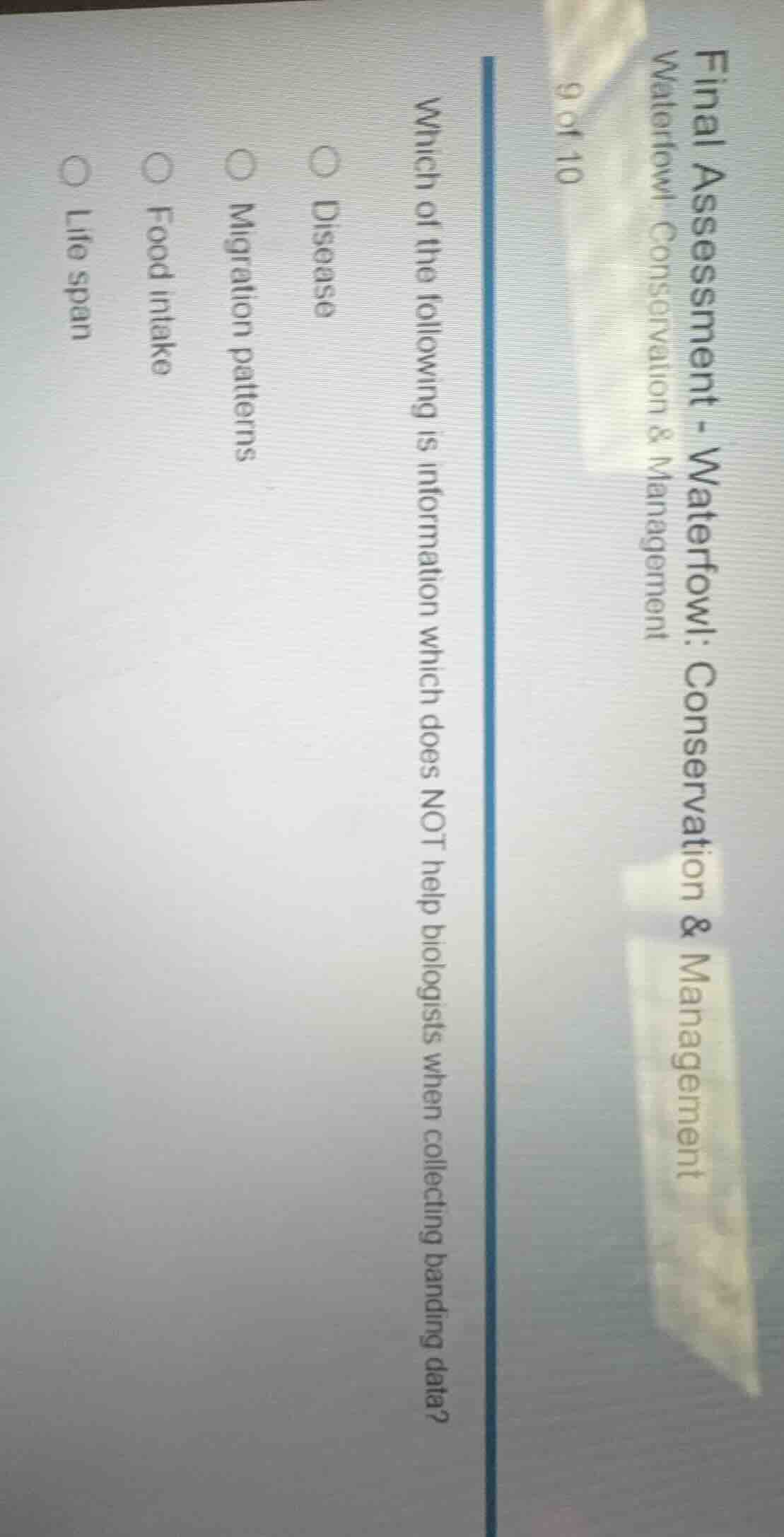 final assessment - waterfowl: conservation & management waterfowl conse…