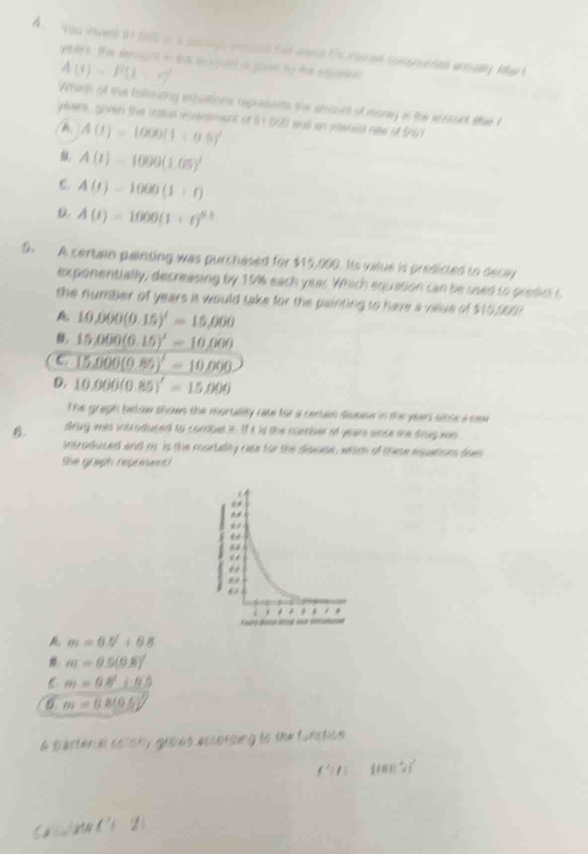 a. you invest $1000 in a savings account that earns 5% annual compounde…