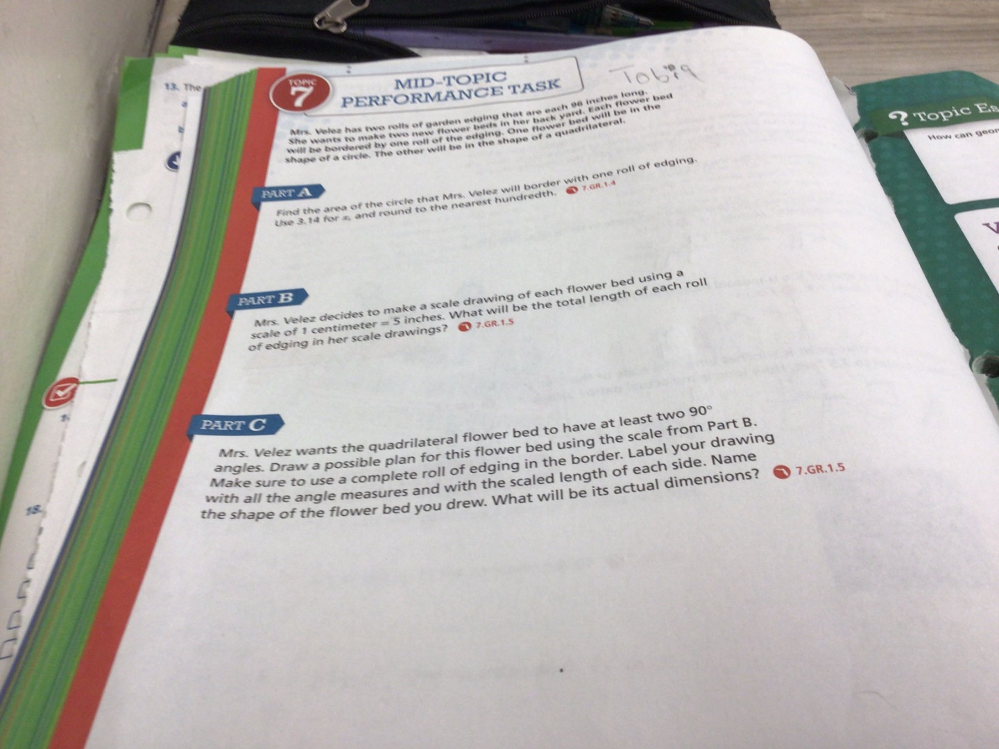 mid - topic performance task mrs. velez has two rolls of garden edging …