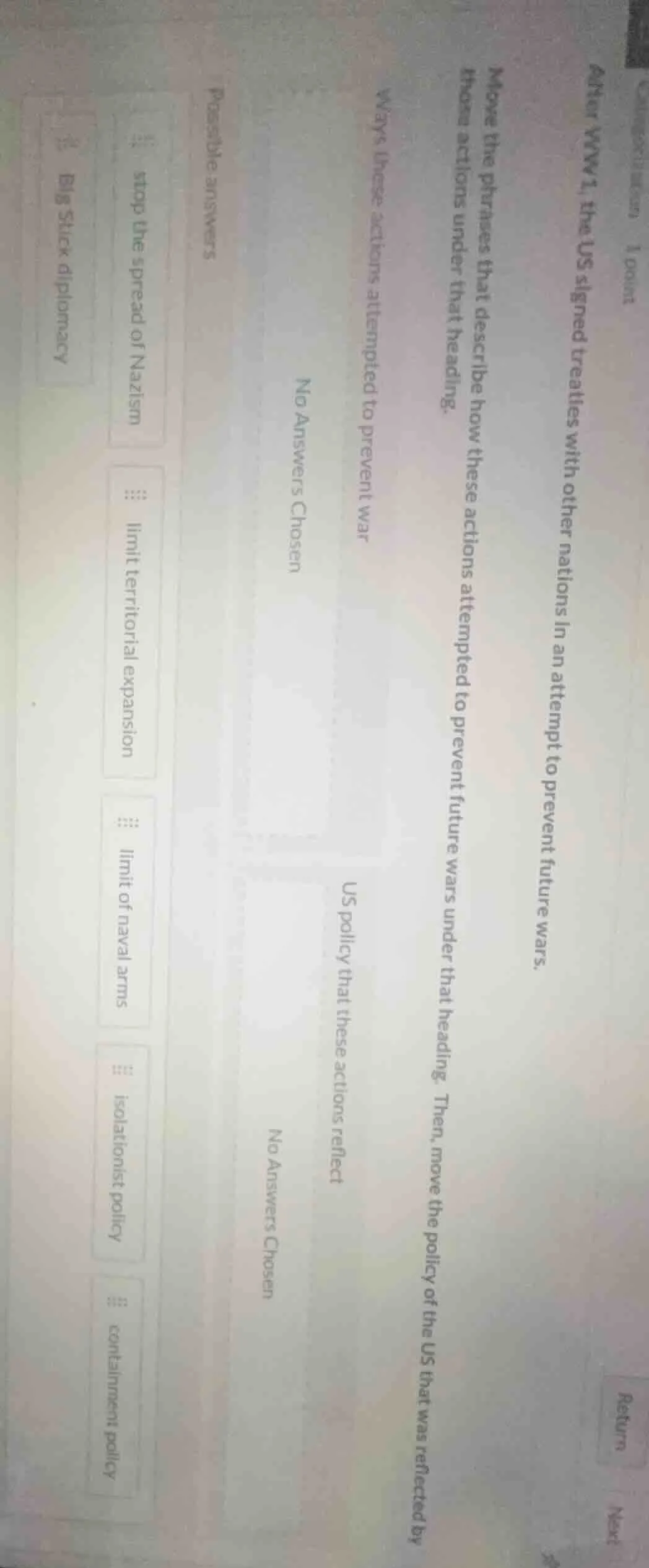 after wwi, the us signed treaties with other nations in an attempt to p…