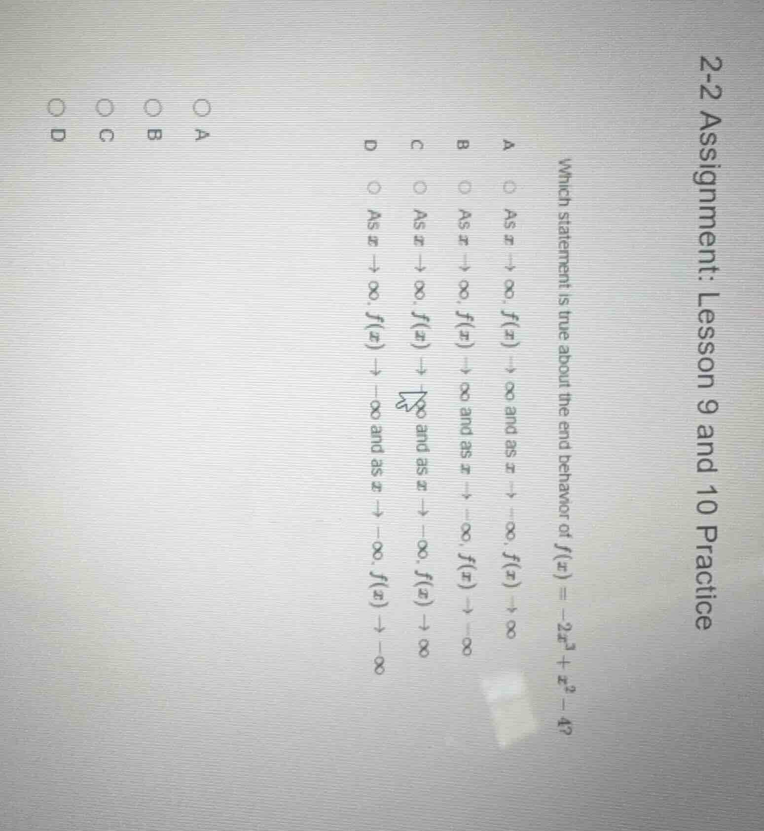 2-2 assignment: lesson 9 and 10 practice which statement is true about …