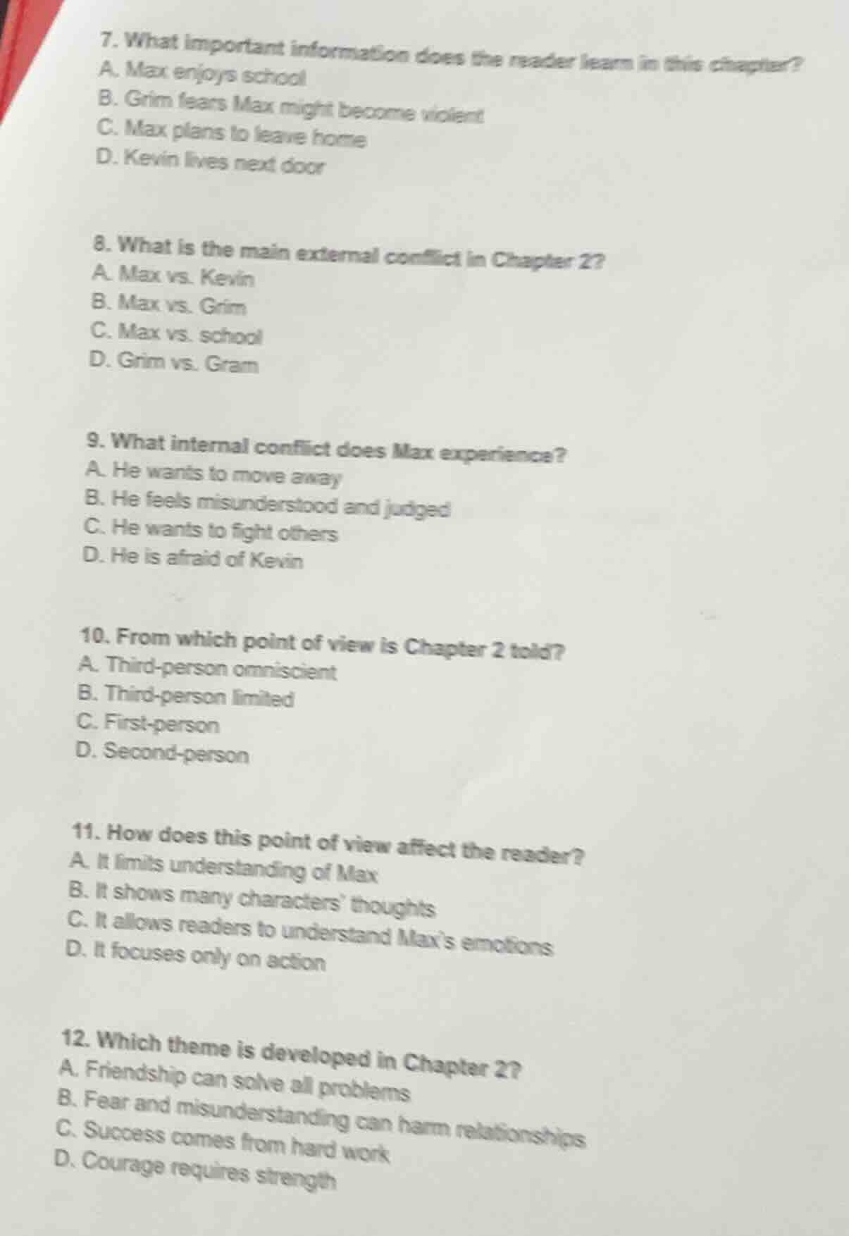 7. what important information does the reader learn in this chapter? a.…