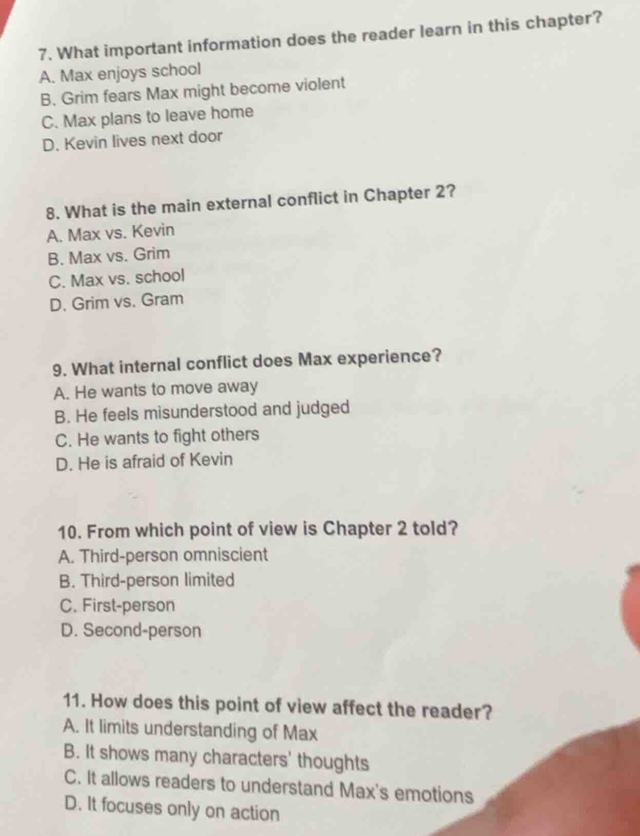 7. what important information does the reader learn in this chapter? a.…
