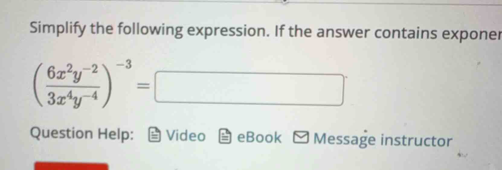 simplify the following expression. if the answer contains exponer $left…