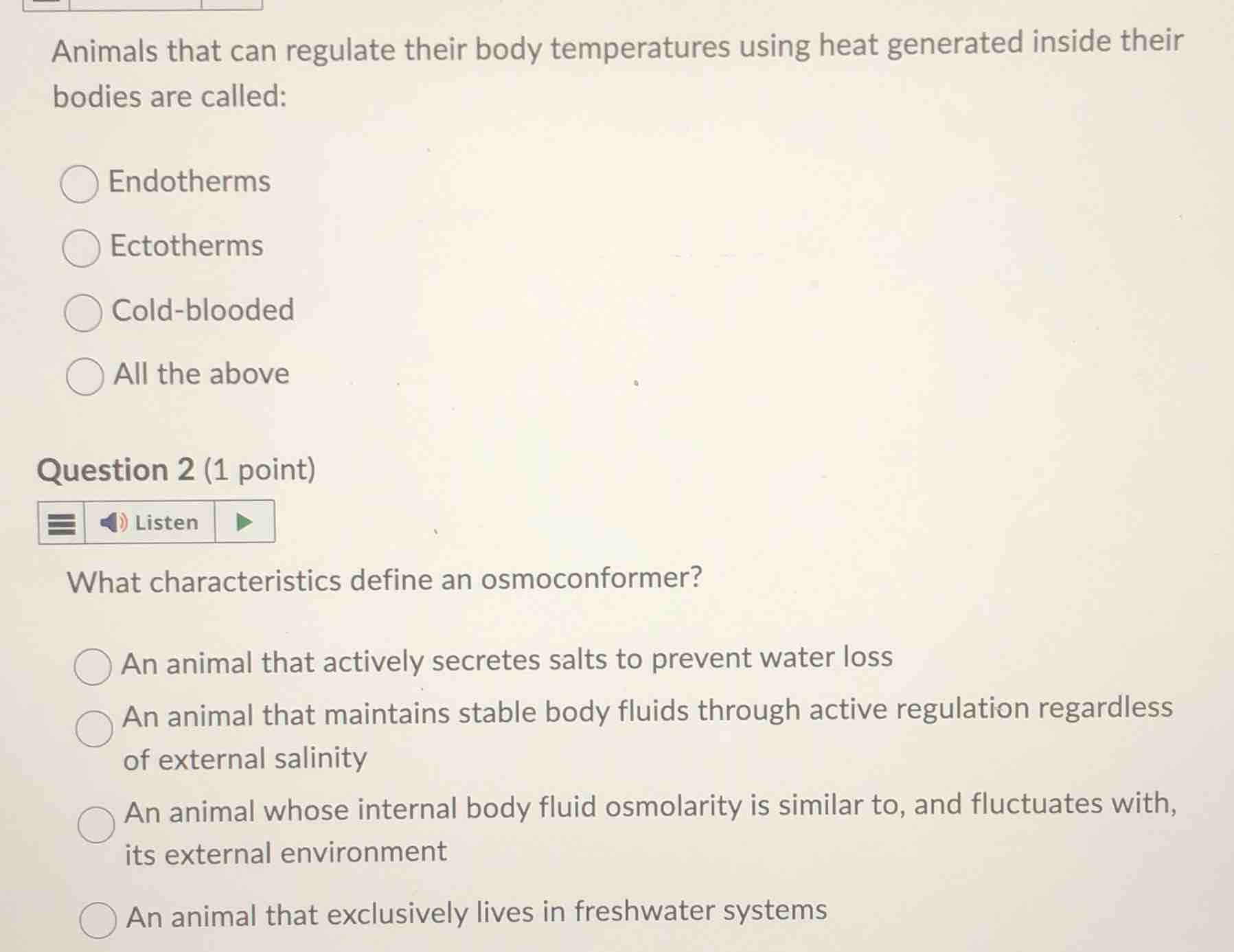 animals that can regulate their body temperatures using heat generated …