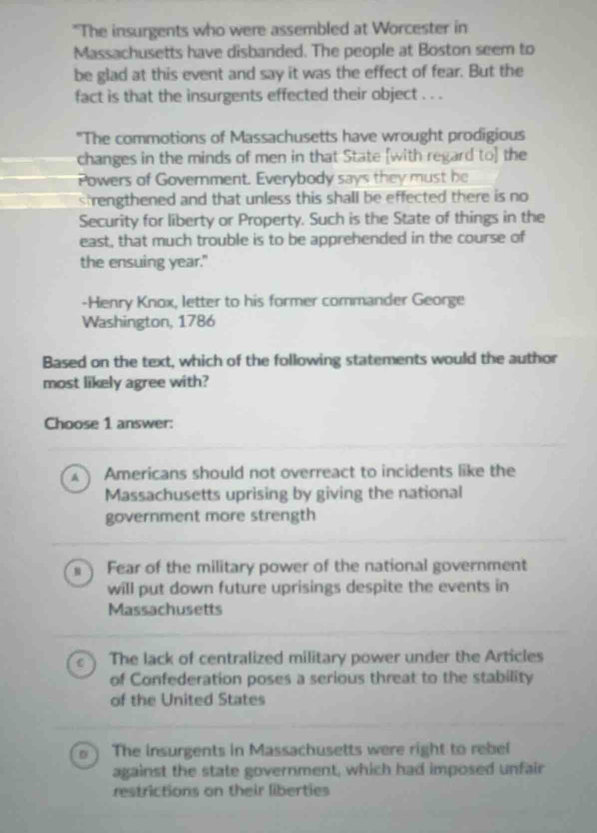 the insurgents who were assembled at worcester in massachusetts have di…