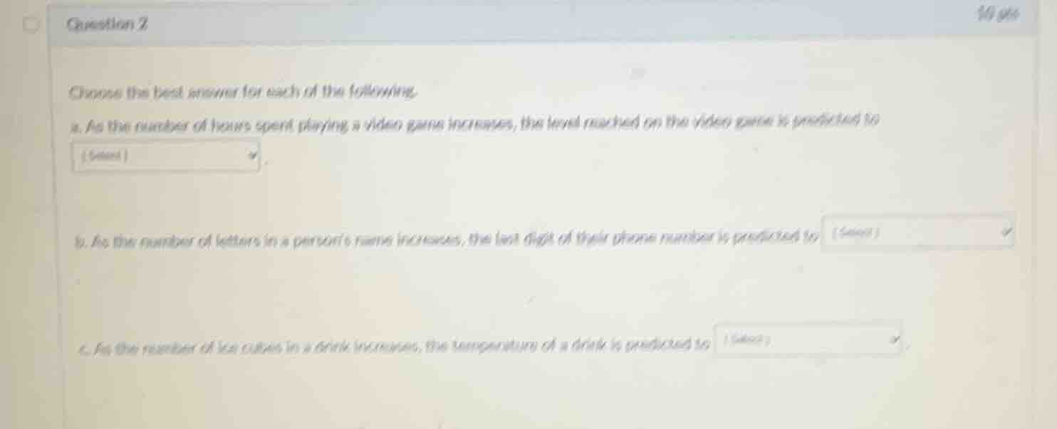 question 2 10 pts choose the best answer for each of the following. a. …