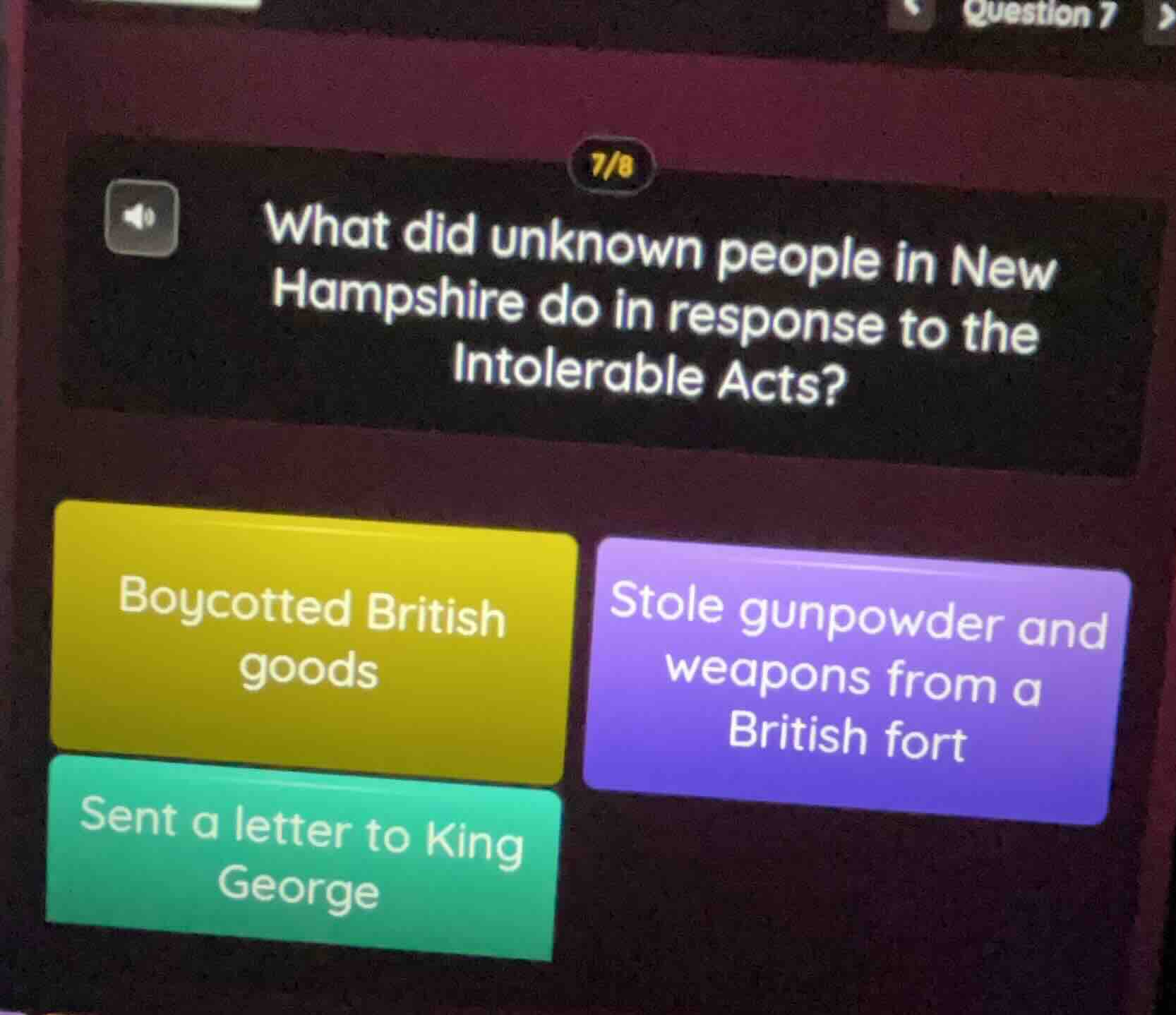 what did unknown people in new hampshire do in response to the intolera…