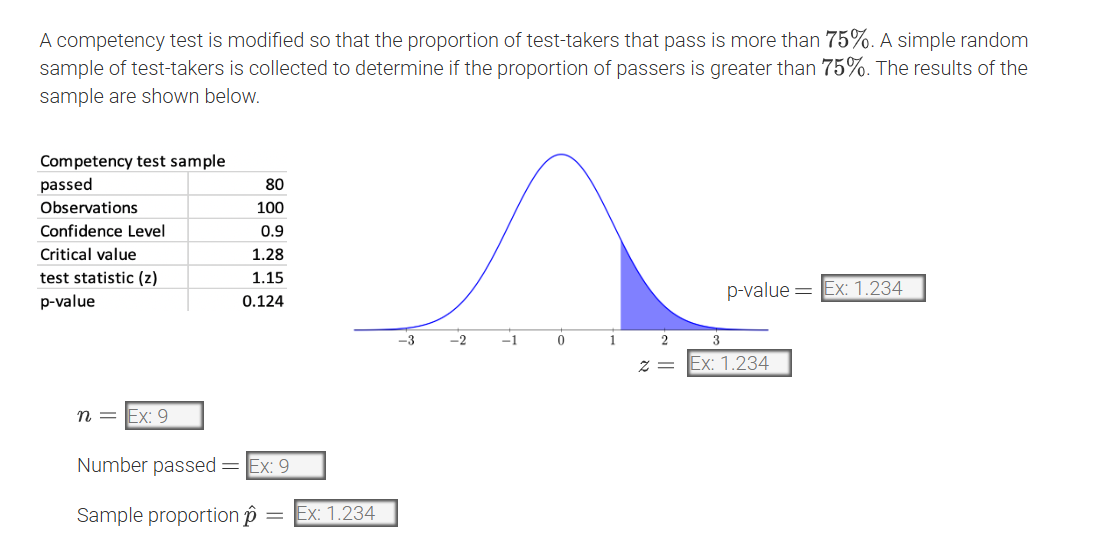 a competency test is modified so that the proportion of test - takers t…