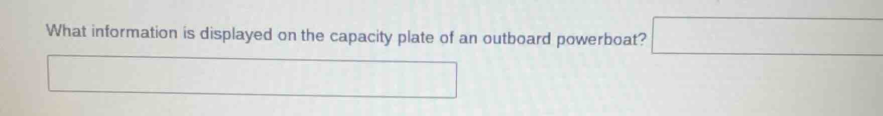 what information is displayed on the capacity plate of an outboard powe…
