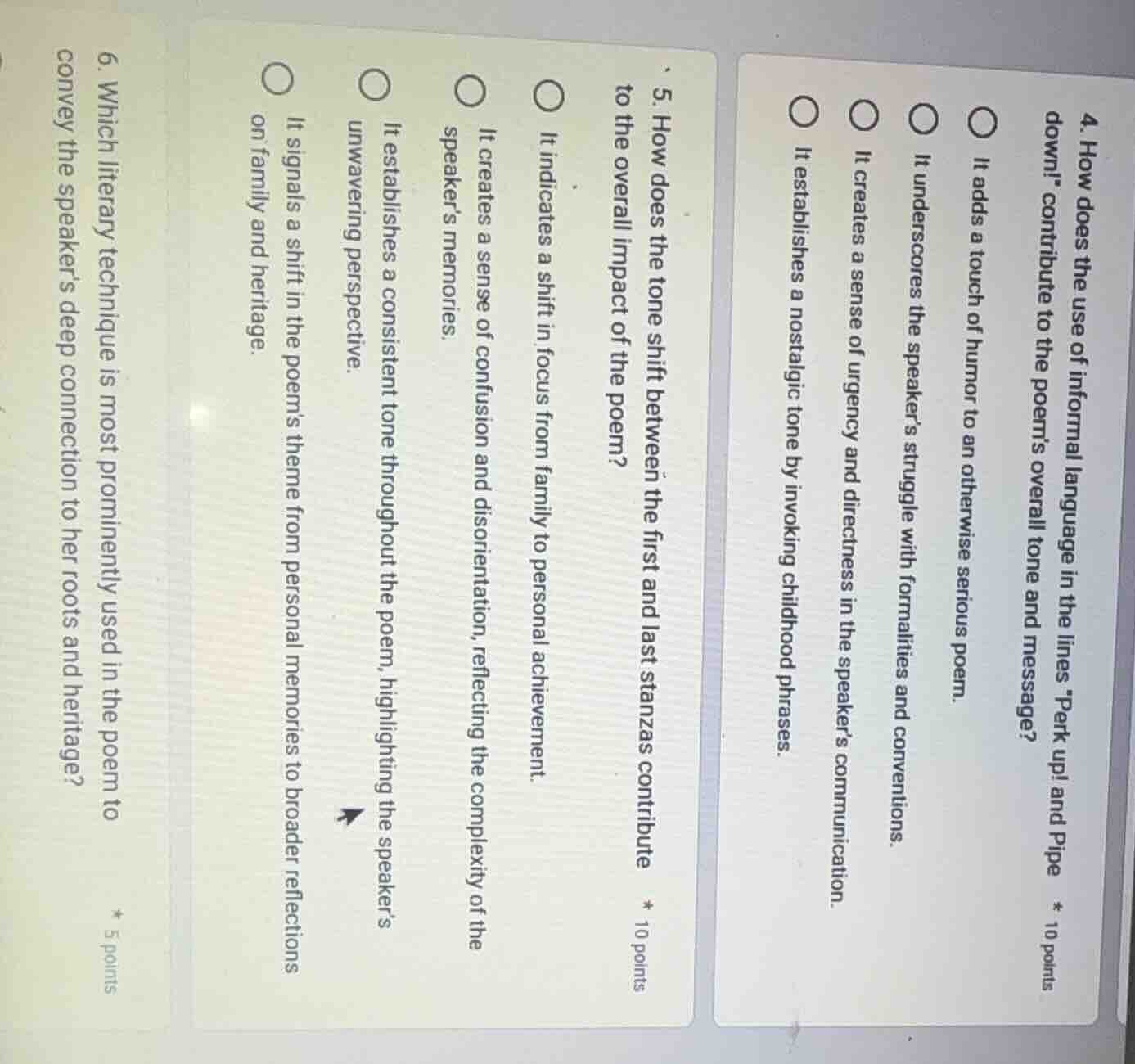 4. how does the use of informal language in the lines \perk up! and pip…