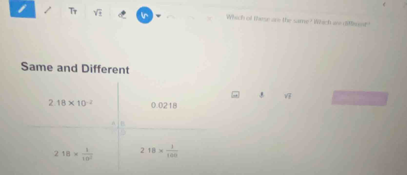 same and different which of these are the same? which are different? $2…