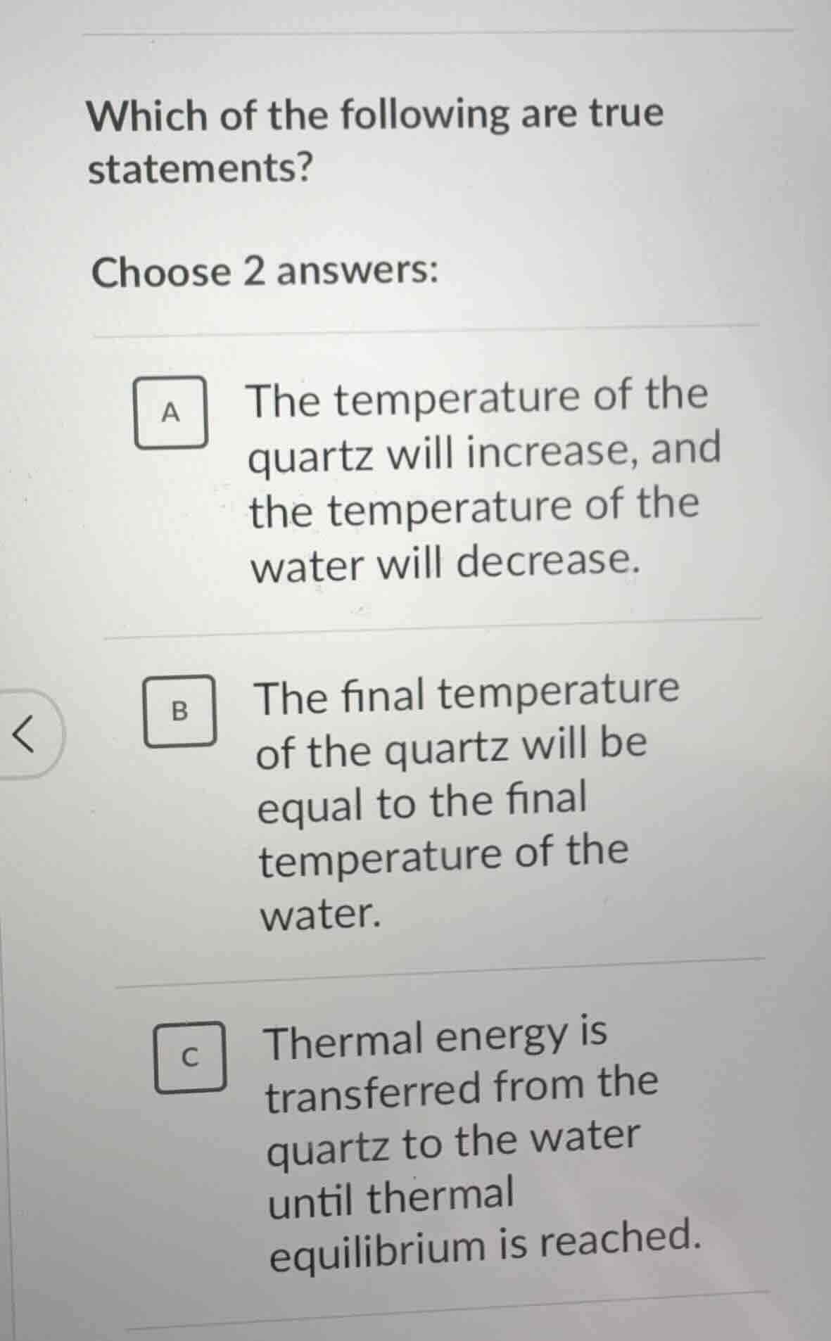 which of the following are true statements? choose 2 answers: a the tem…