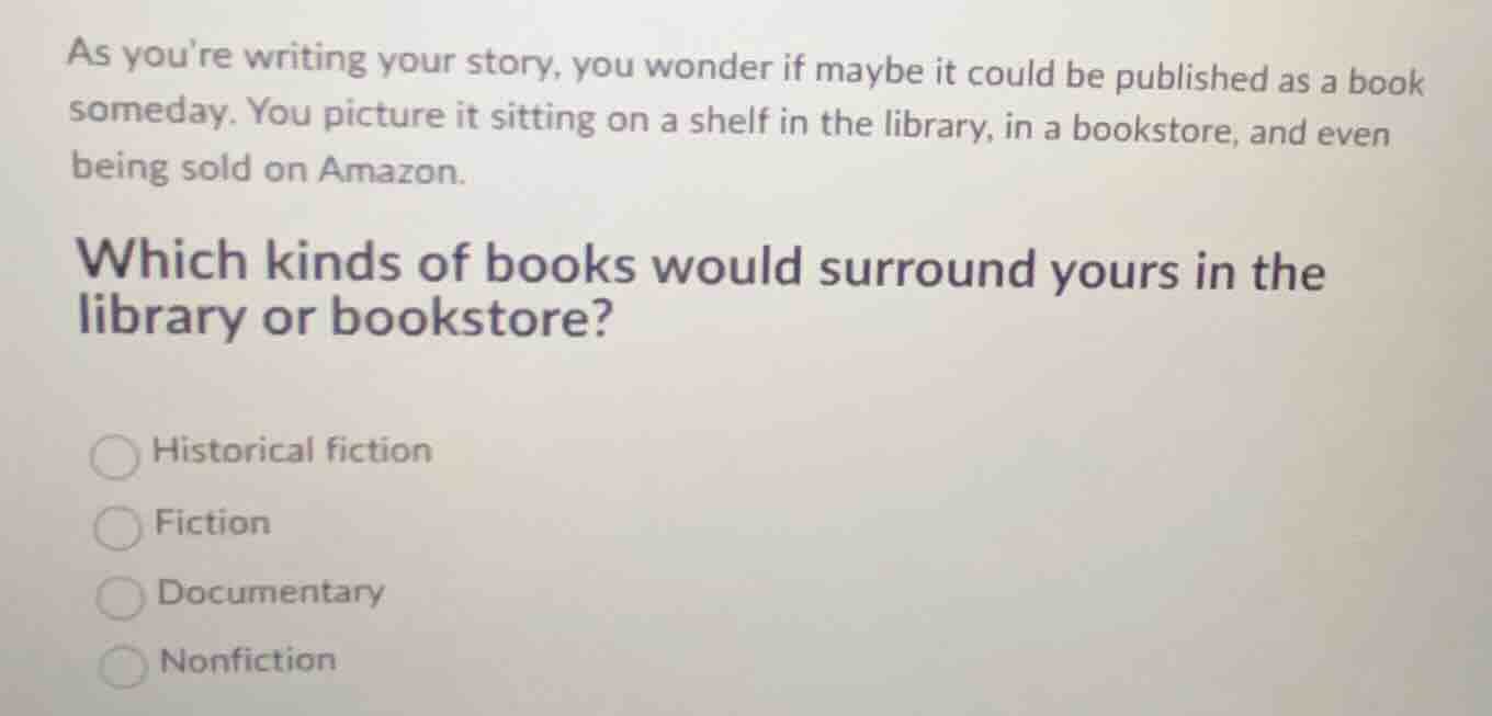 as youre writing your story, you wonder if maybe it could be published …