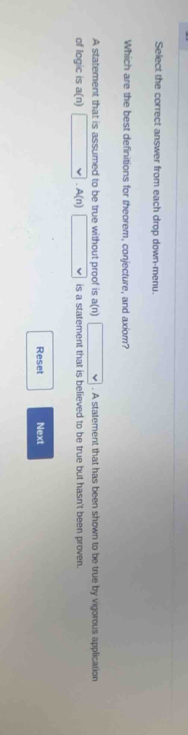 select the correct answer from each drop - down menu. which are the bes…