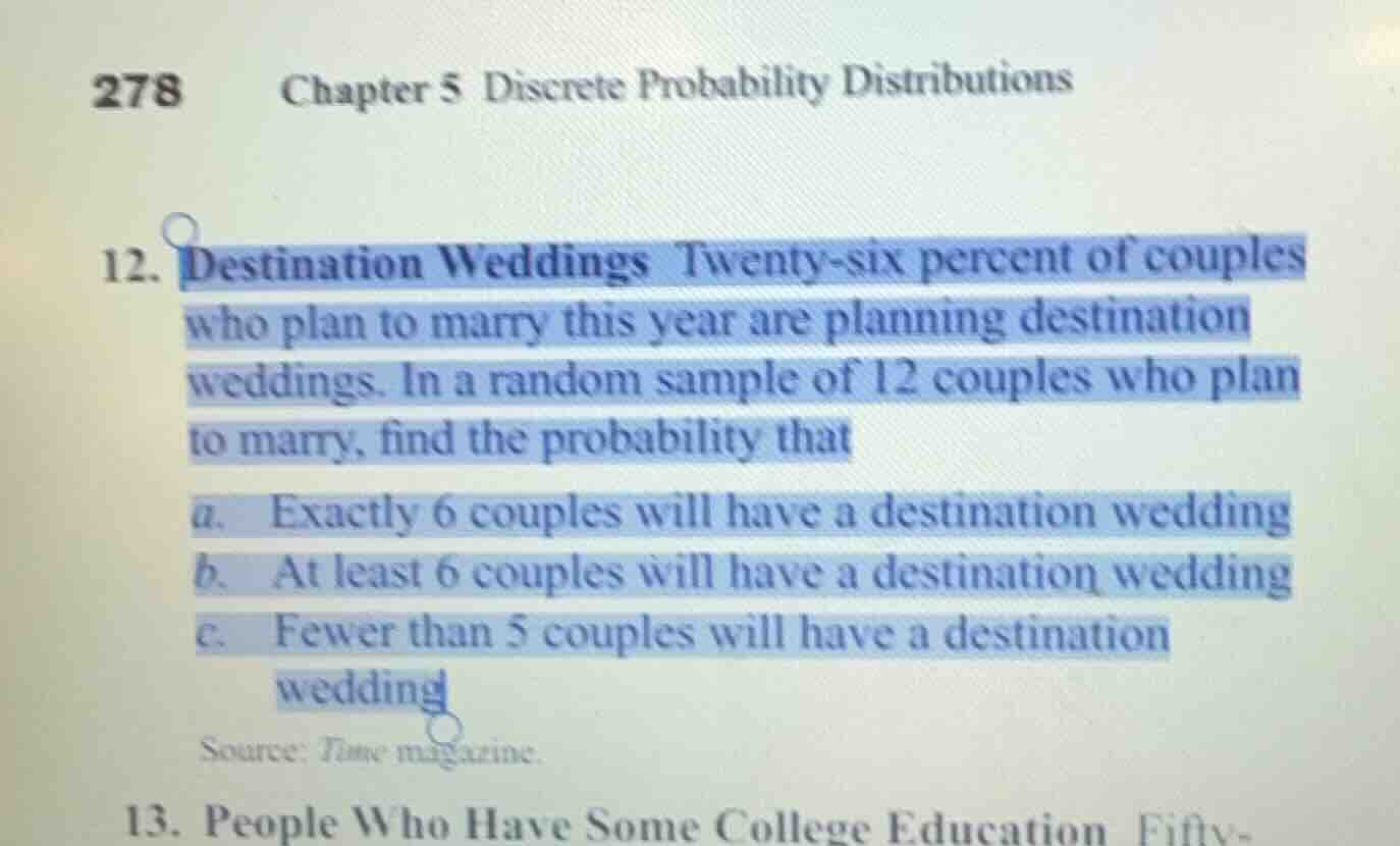 12. destination weddings twenty - six percent of couples who plan to ma…
