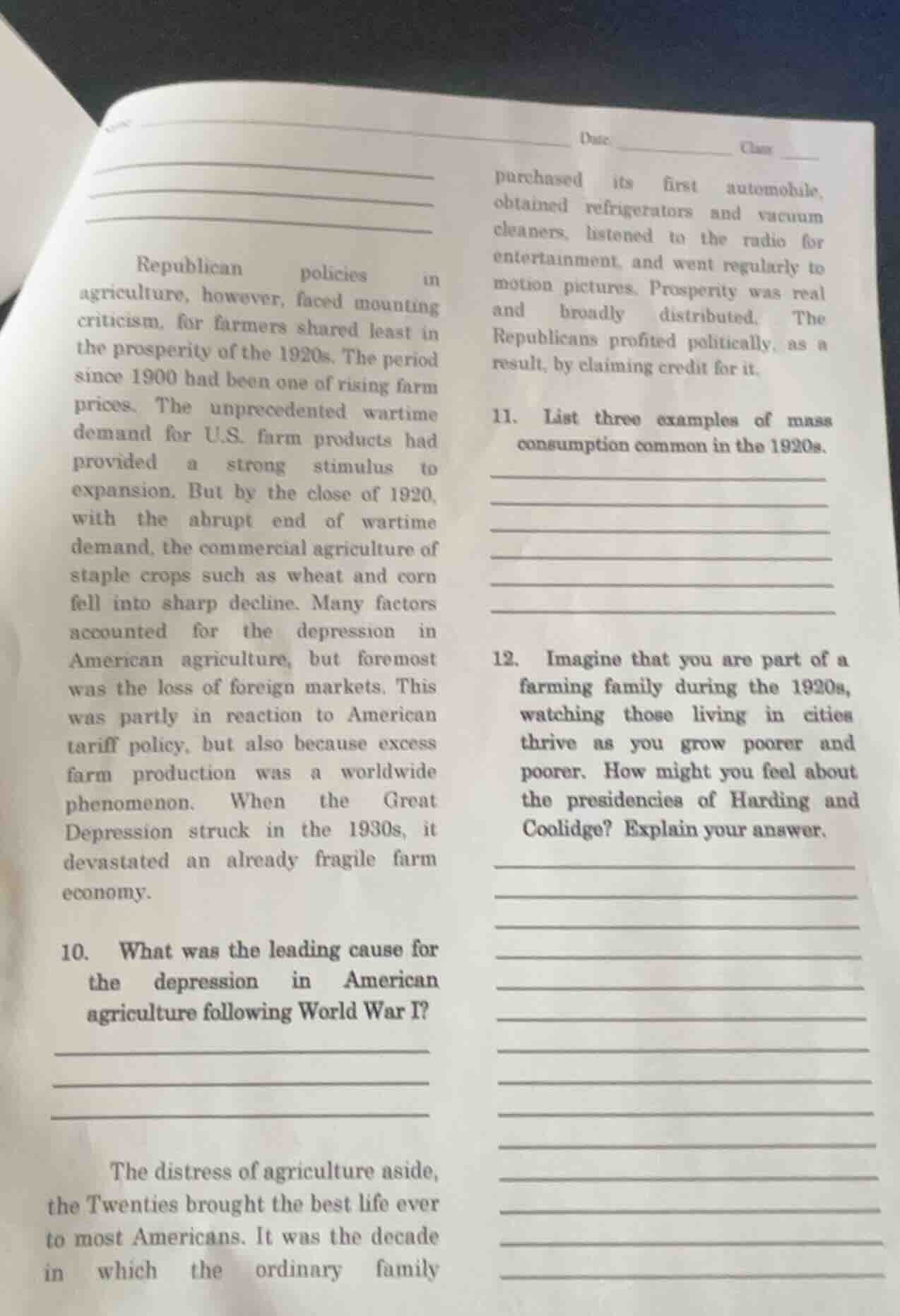 republican policies in agriculture, however, faced mounting criticism, …