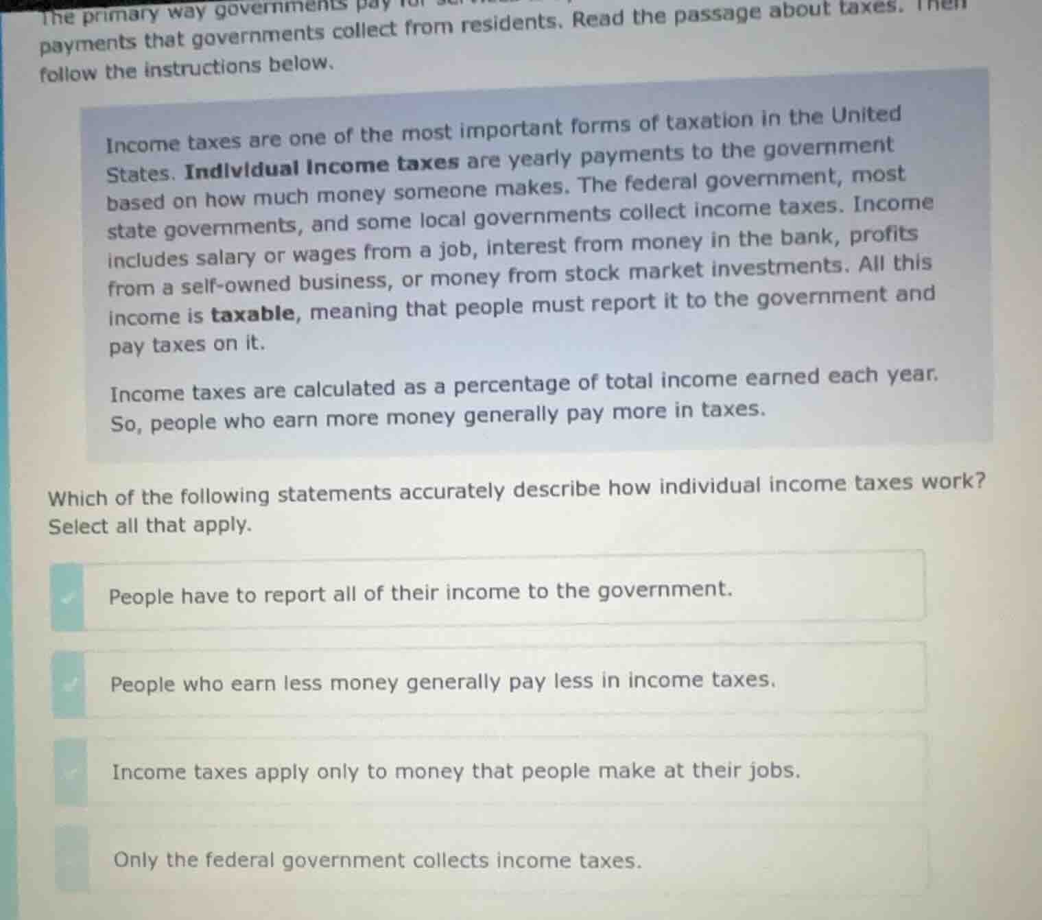 the primary way governments pay for payments that governments collect f…