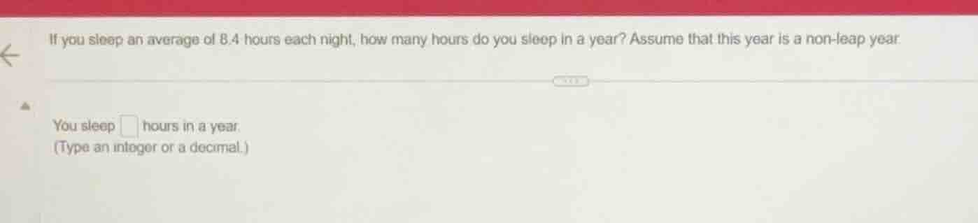 if you sleep an average of 8.4 hours each night, how many hours do you …