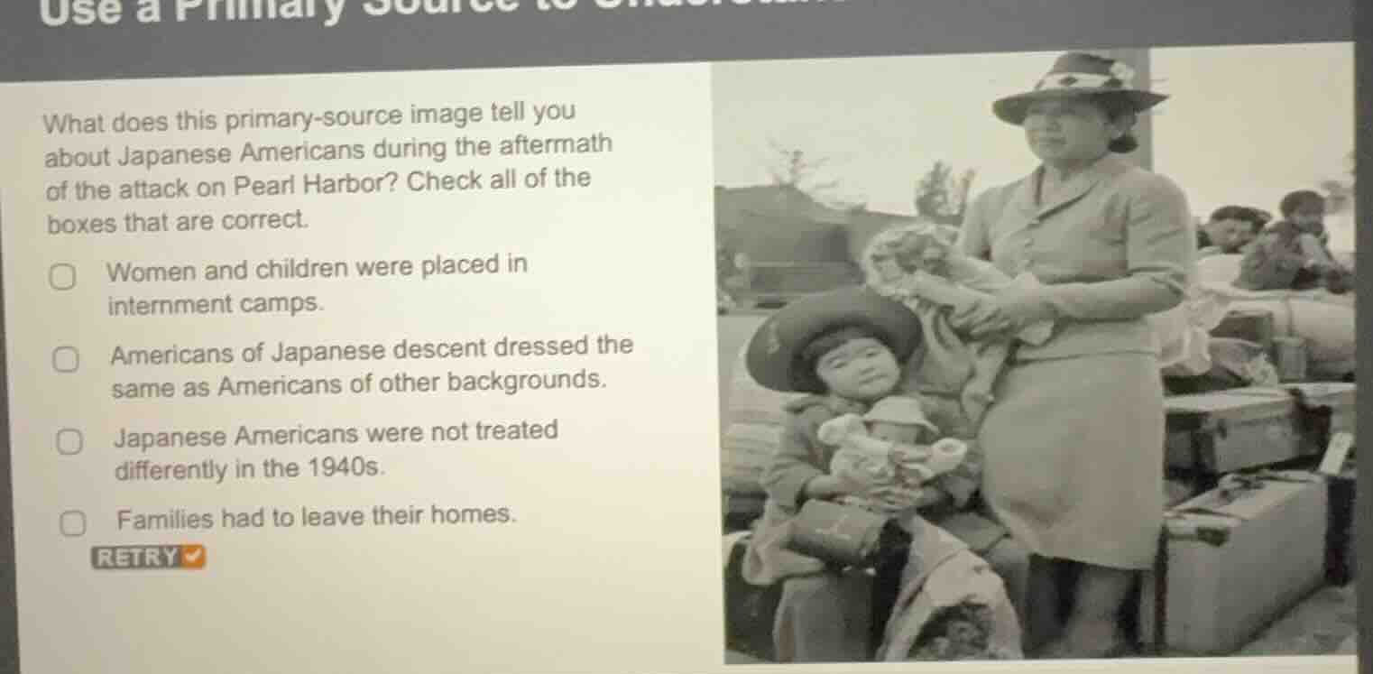 what does this primary - source image tell you about japanese americans…