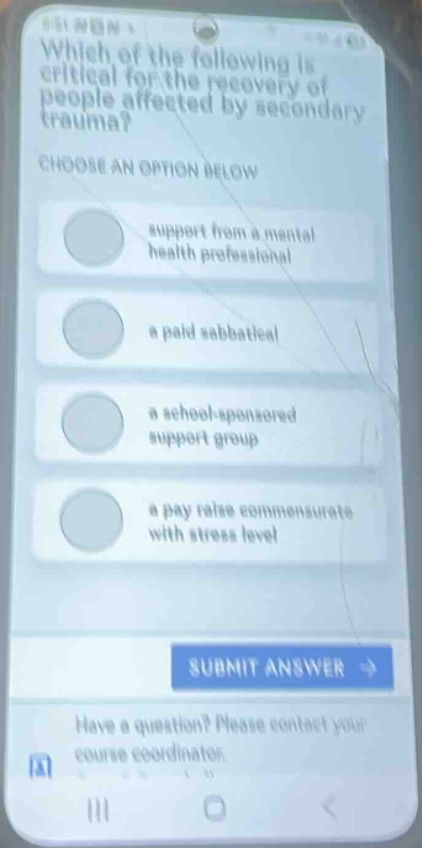 which of the following is critical for the recovery of people affected …