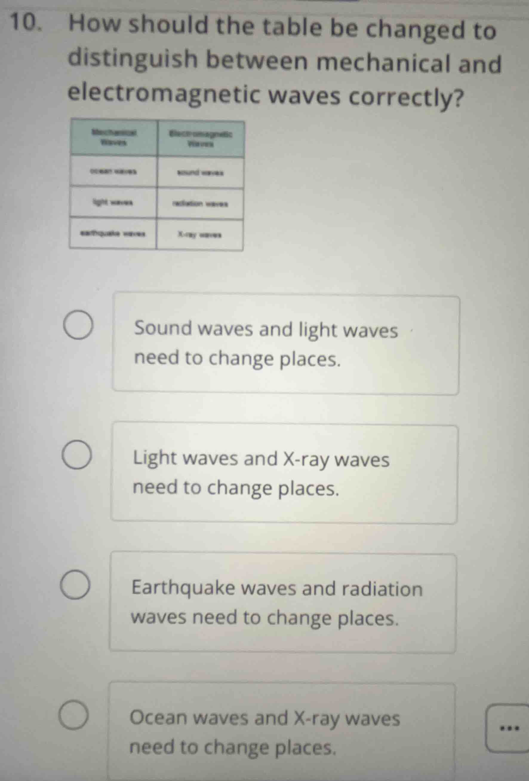 10. how should the table be changed to distinguish between mechanical a…