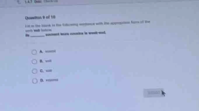 question 9 of 10 fill in the blank in the following sentence with the a…