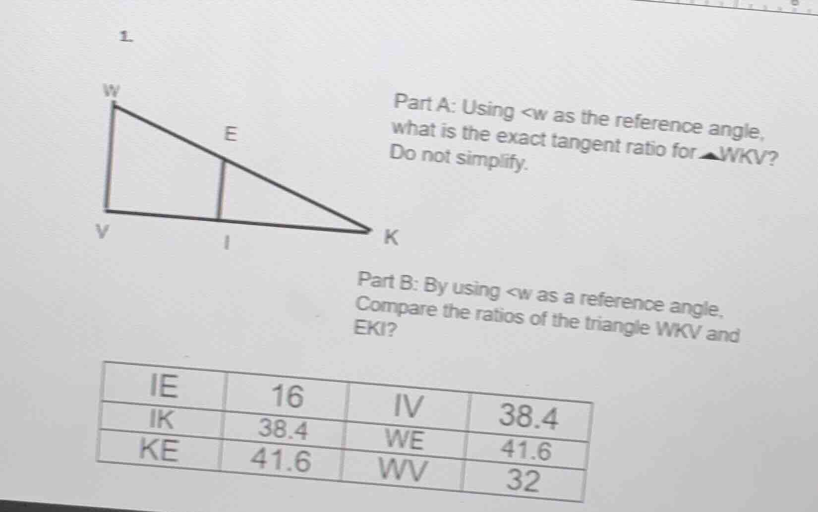 1. part a: using <w as the reference angle, what is the exact tangent r…
