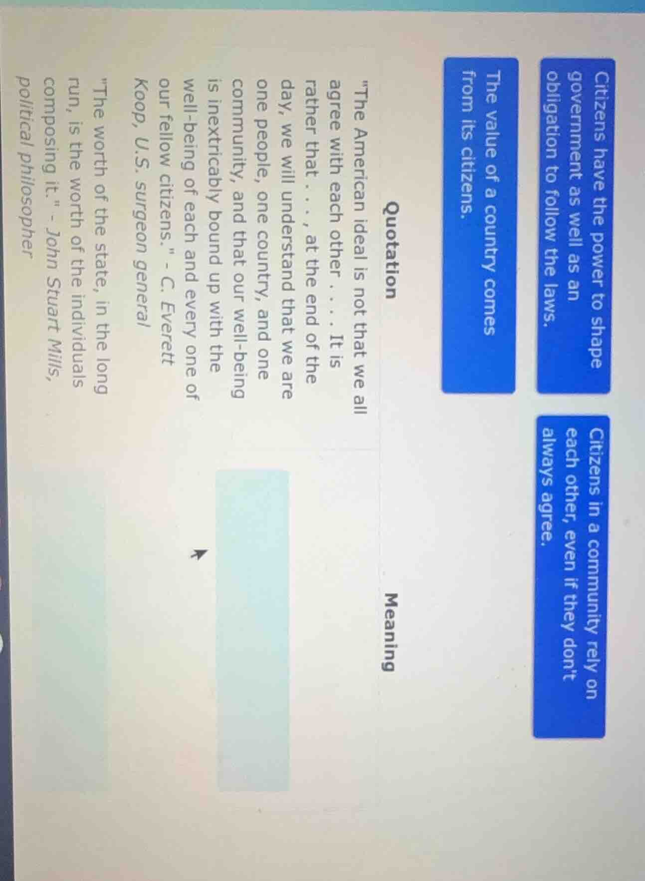 quotation \the american ideal is not that we all agree with each other …