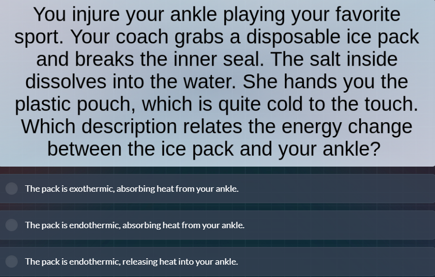 you injure your ankle playing your favorite sport. your coach grabs a d…