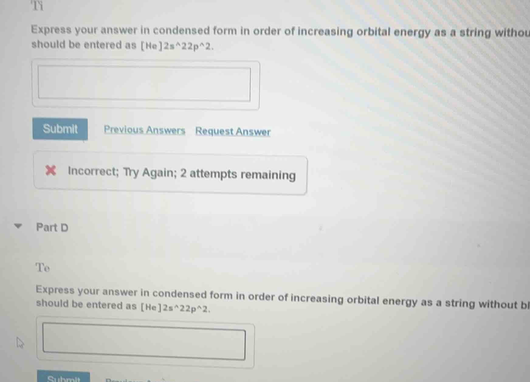 part d te express your answer in condensed form in order of increasing …