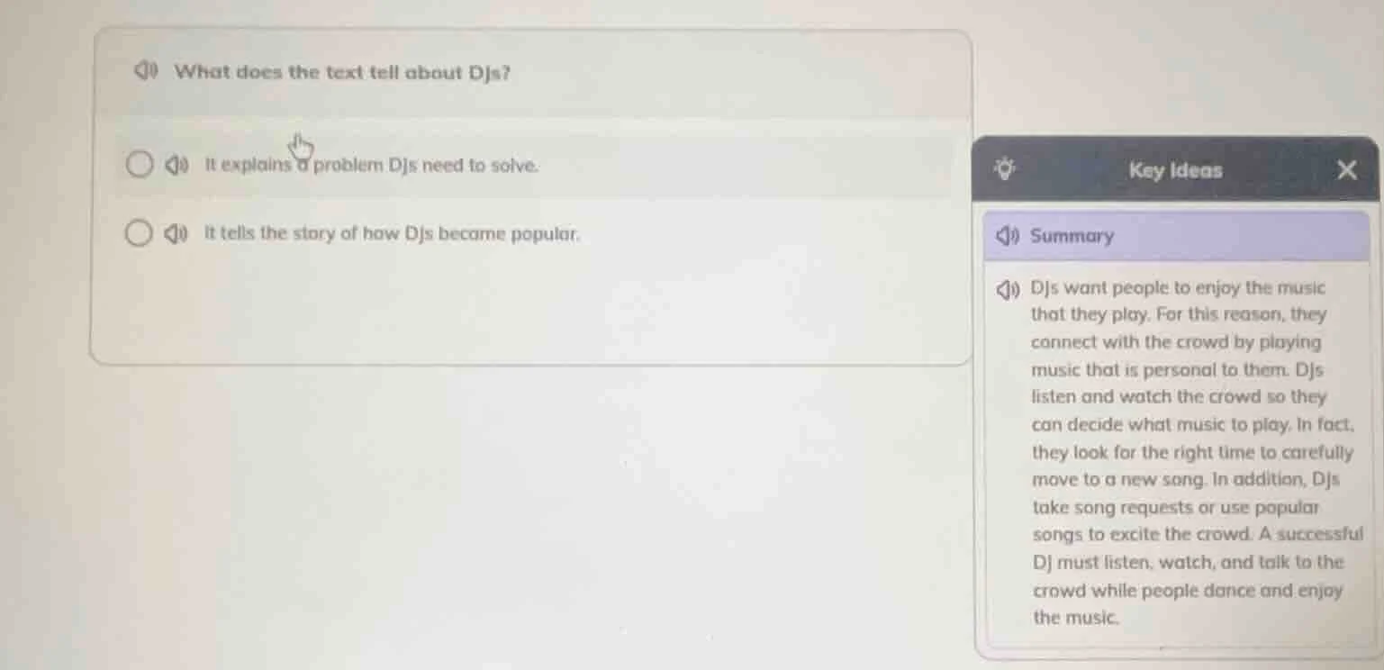 what does the text tell about djs? it explains a problem djs need to so…