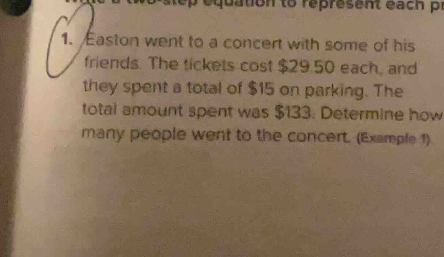 1. easton went to a concert with some of his friends. the tickets cost …