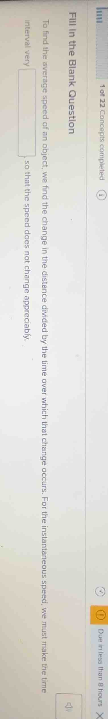 fill in the blank question to find the average speed of an object, we f…