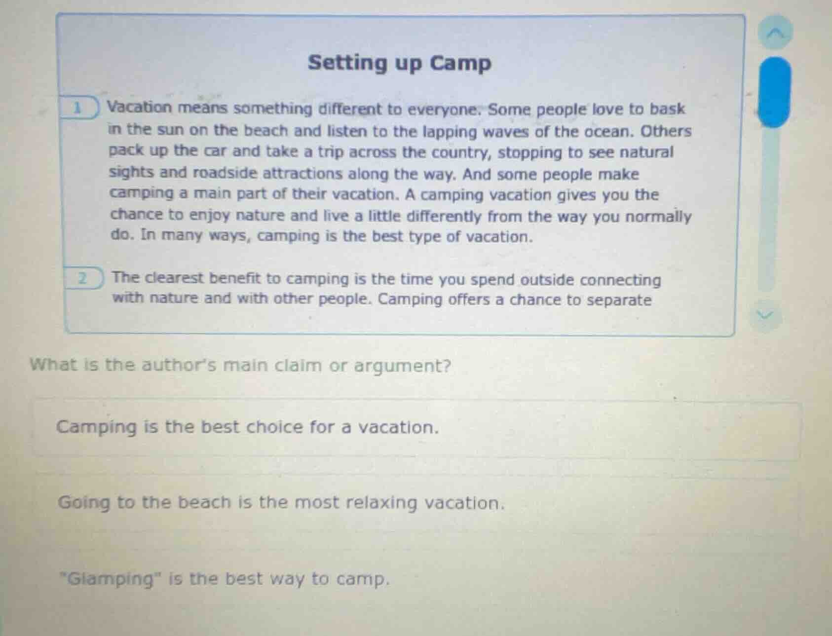 setting up camp 1 vacation means something different to everyone. some …