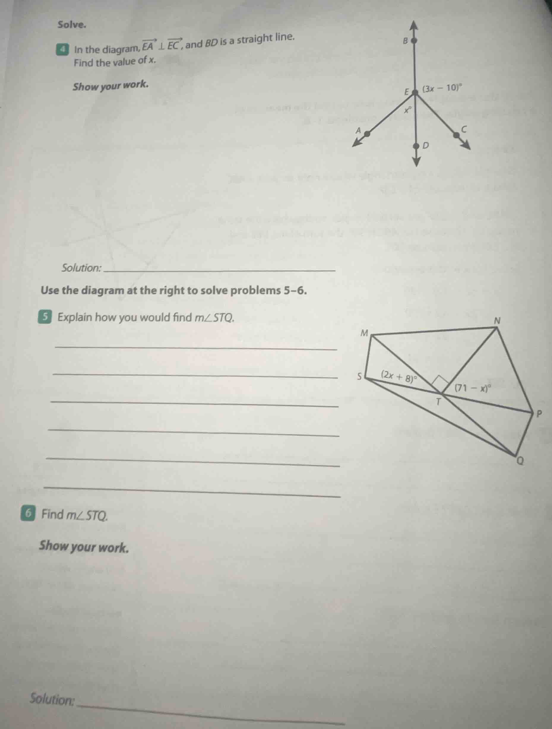 solve. 4 in the diagram, \\(\\overrightarrow{ea} \\perp \\overrightarro…