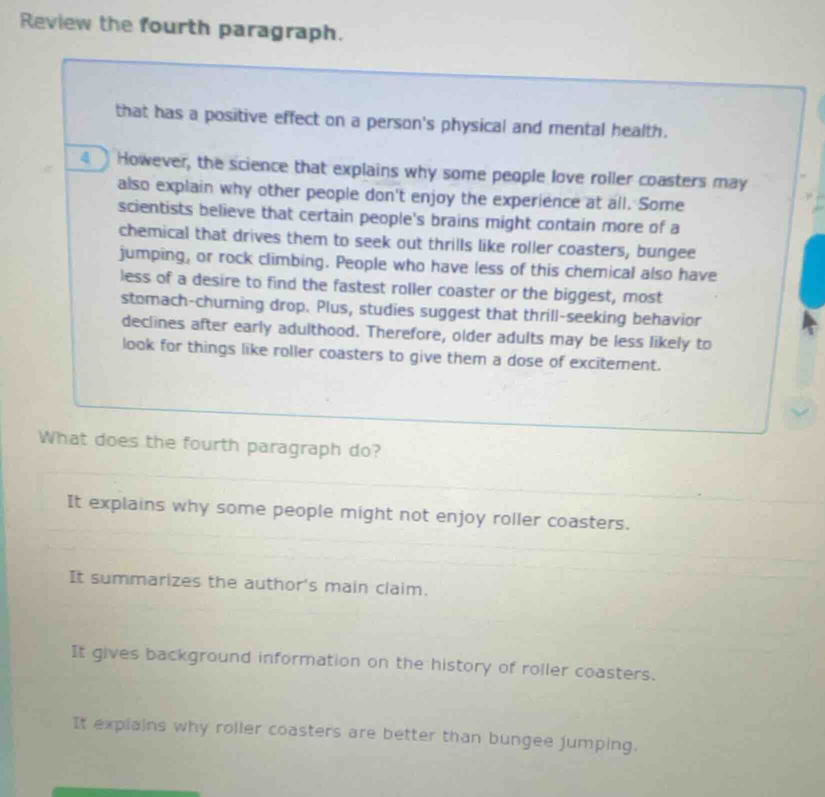 review the fourth paragraph. that has a positive effect on a persons ph…