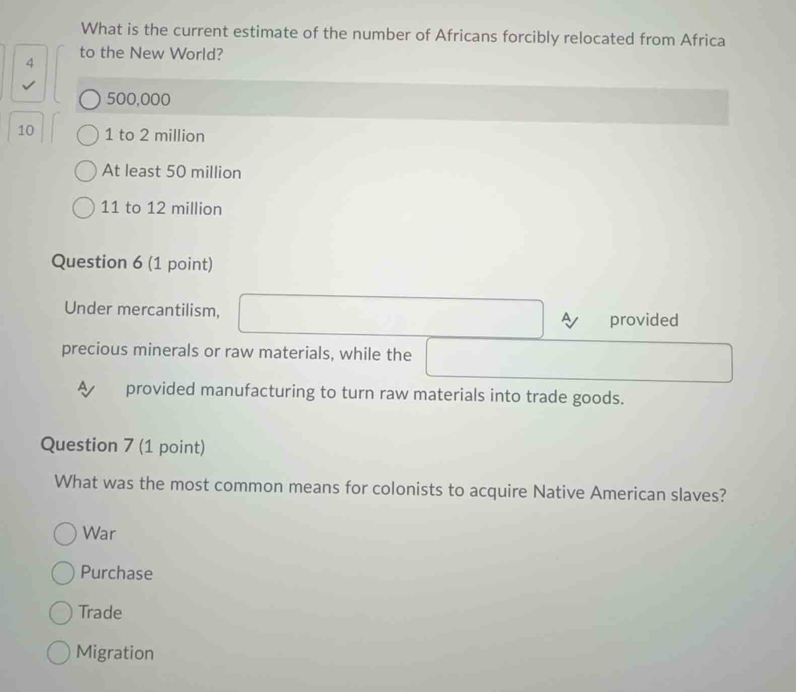 what is the current estimate of the number of africans forcibly relocat…