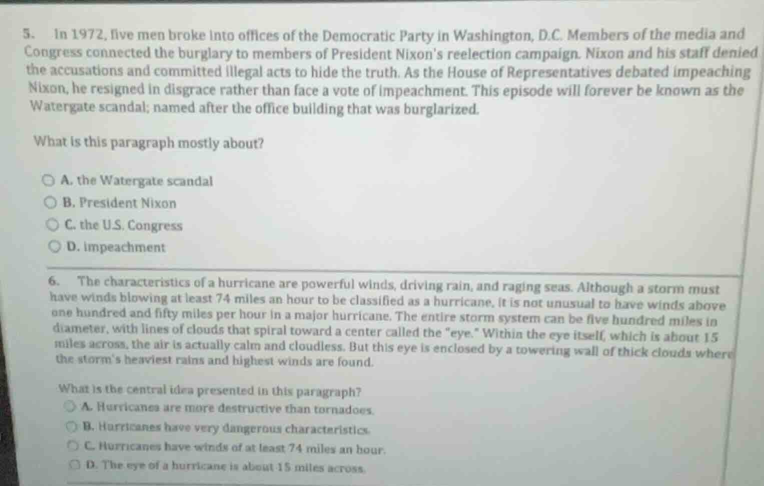 5. in 1972, five men broke into offices of the democratic party in wash…