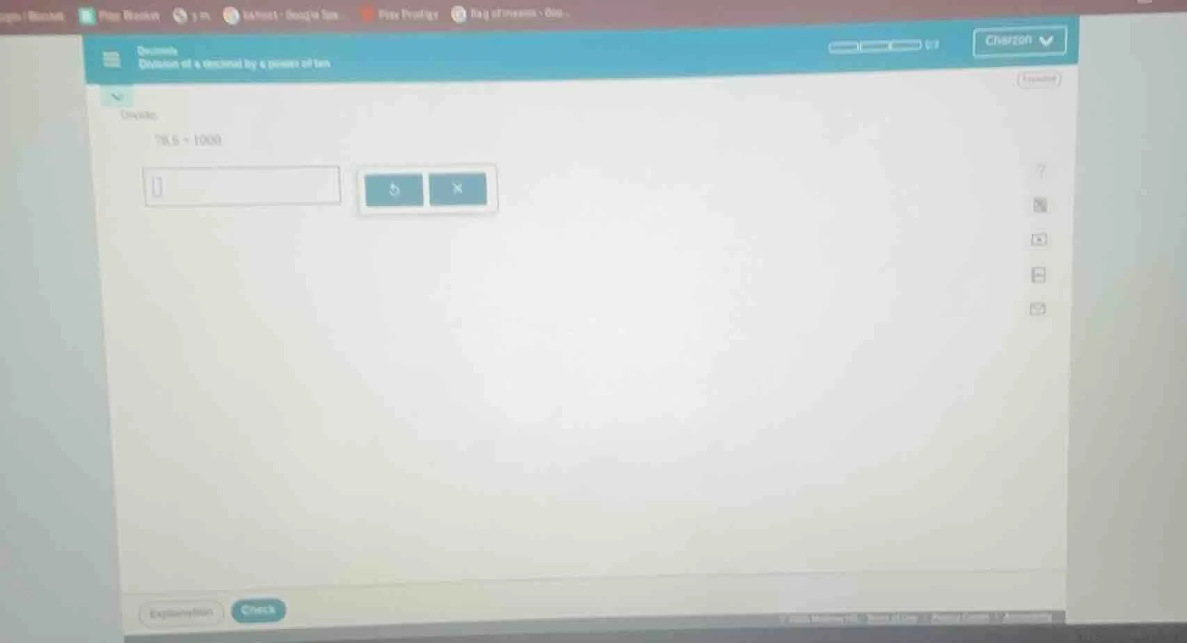 divide: 76.6 ÷ 1000