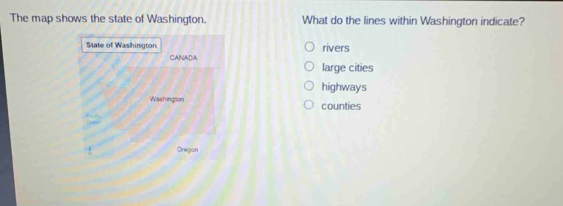 the map shows the state of washington. what do the lines within washing…