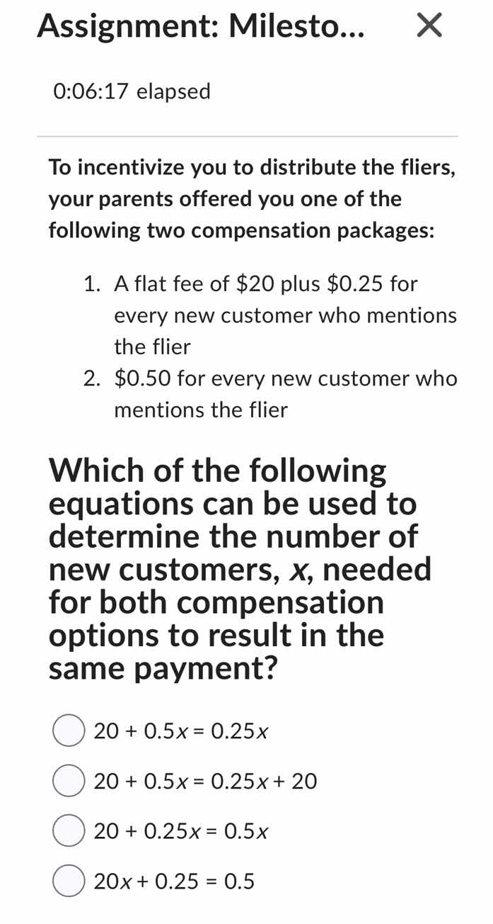 to incentivize you to distribute the fliers, your parents offered you o…