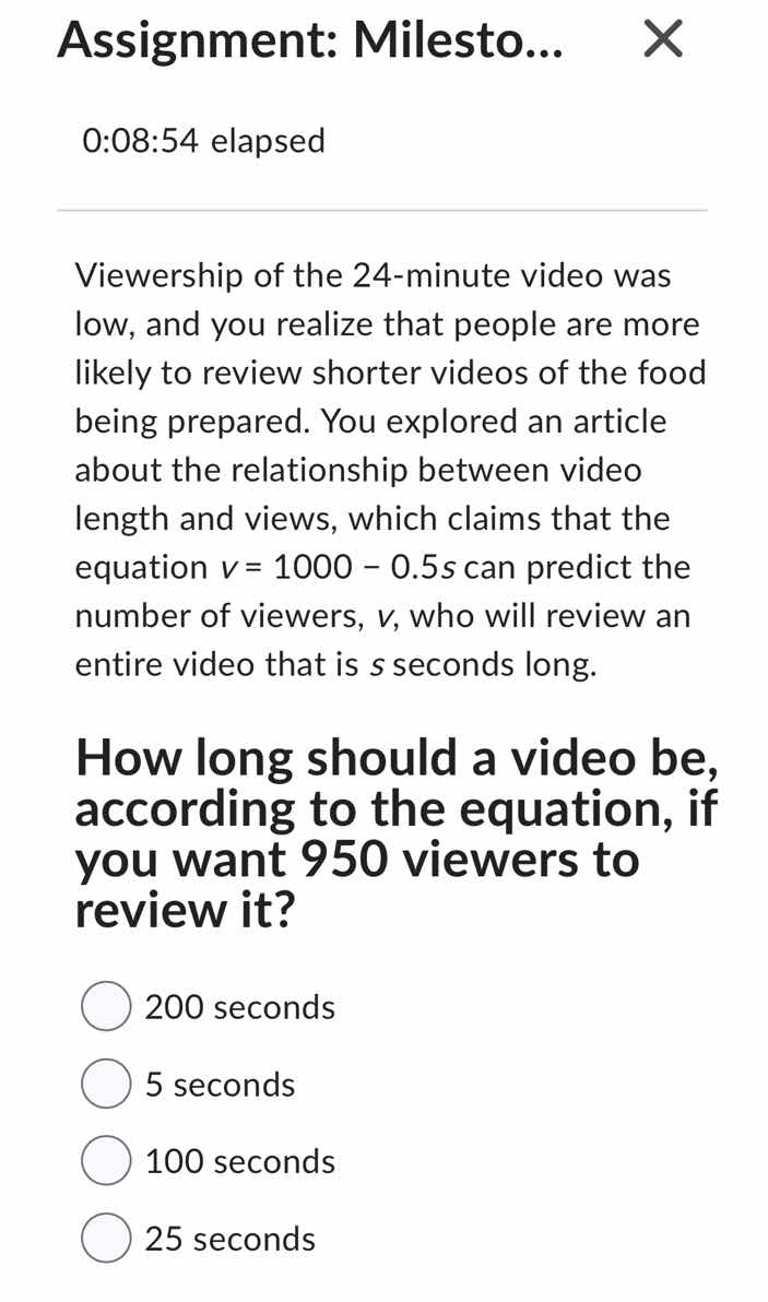 viewership of the 24 - minute video was low, and you realize that peopl…