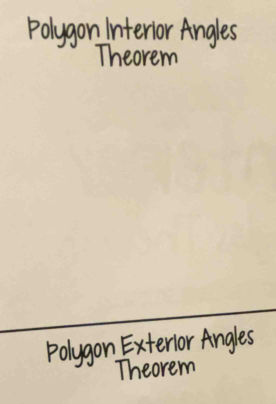 polygon interior angles theorem\ polygon exterior angles theorem