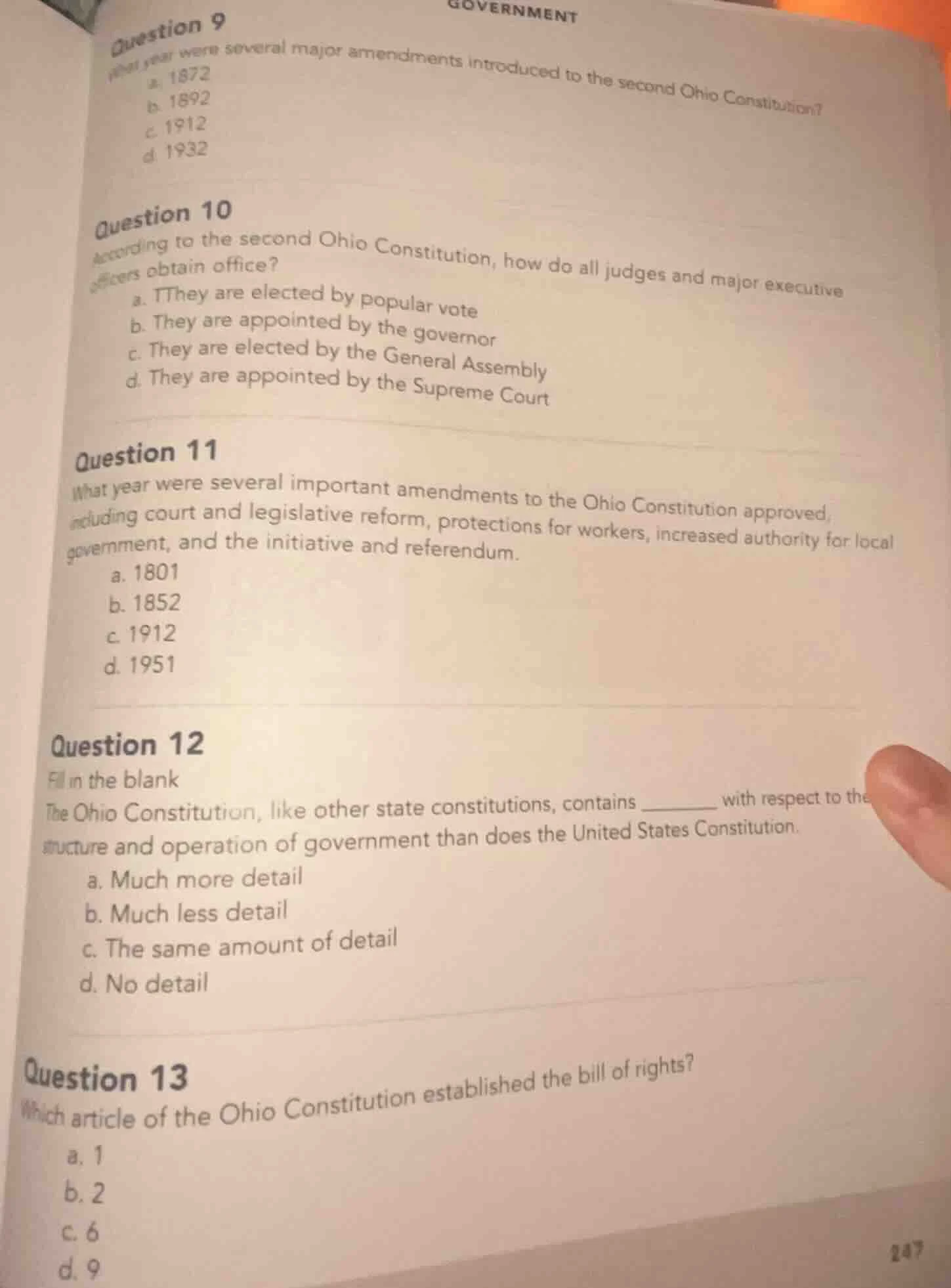 question 9 last year were several major amendments introduced to the se…